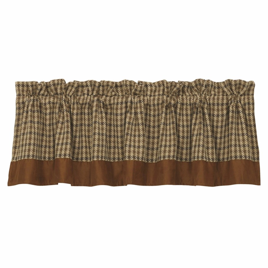 Home Goods * | Best Reviews Of Hiend Accents Crestwood Houndstooth Valance, 84 X18