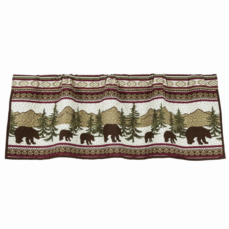 Home Goods * | Outlet Hiend Accents Bear Trail Quilted Valance, 56 18