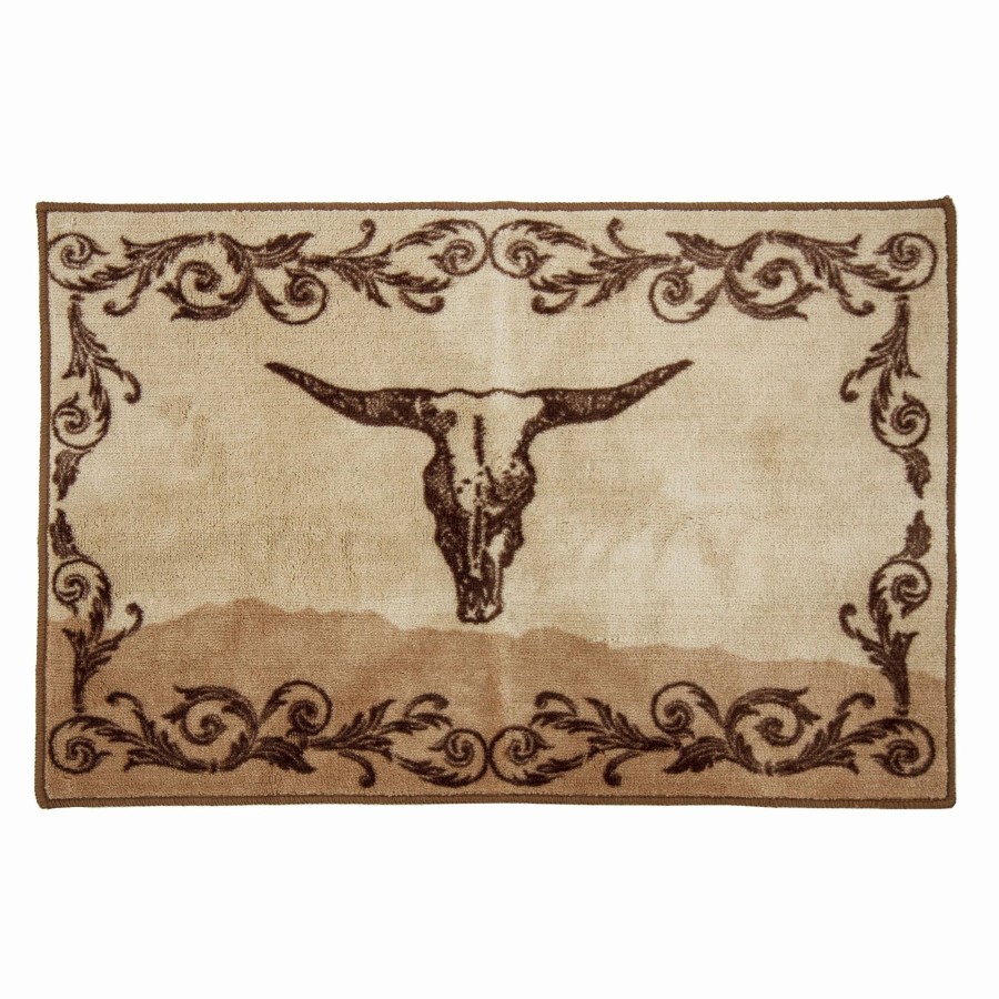 Bedding * | Deals Hiend Accents Scroll With Skull Rug , 24 36 24 X 36