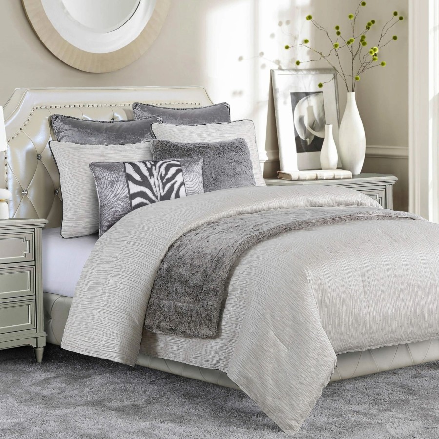 Bedding * | Cheapest Hiend Accents 4 Pc Celeste Comforter Set, Super Queen