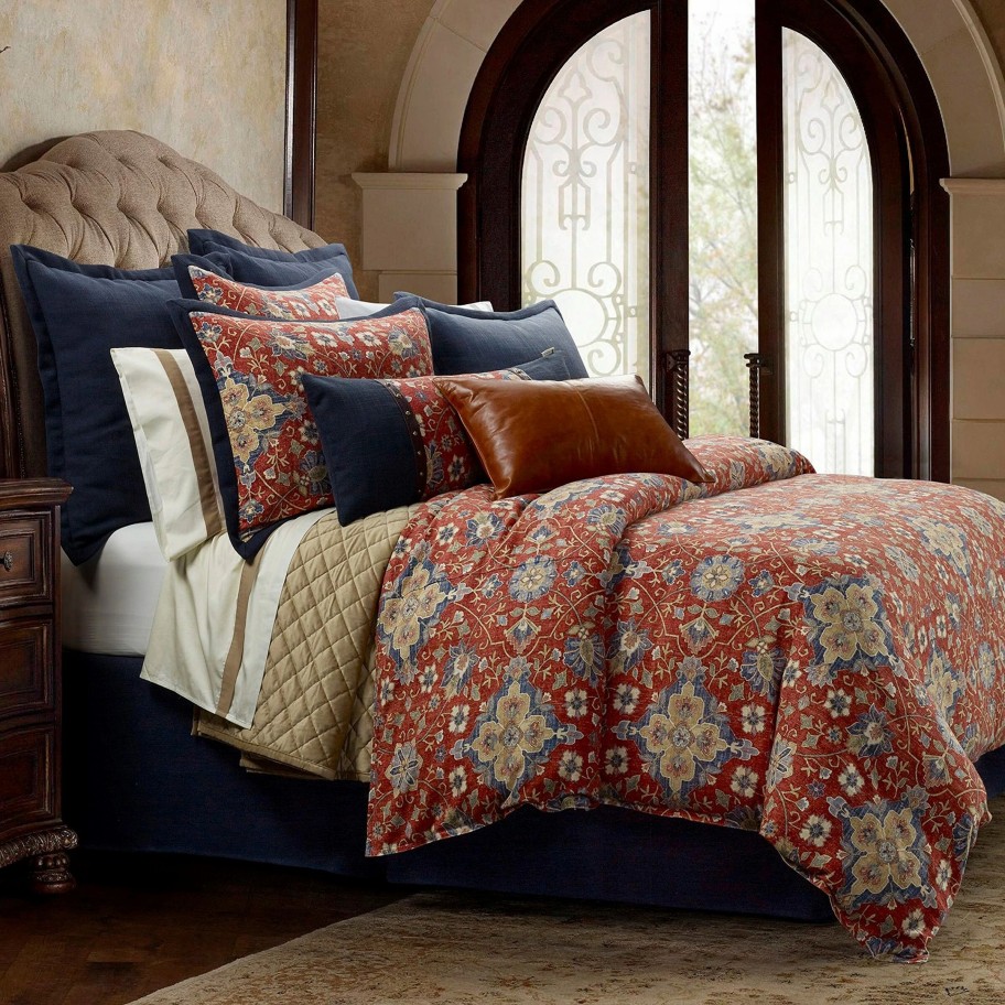 Bedding * | Cheap Hiend Accents Melinda Washed Linen Comforter Set, 3Pc