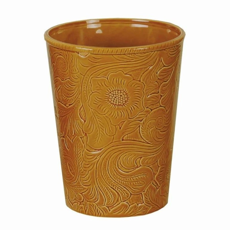 Bedding * | Brand New Hiend Accents Savannah Ceramic Wastebasket, 1Pc