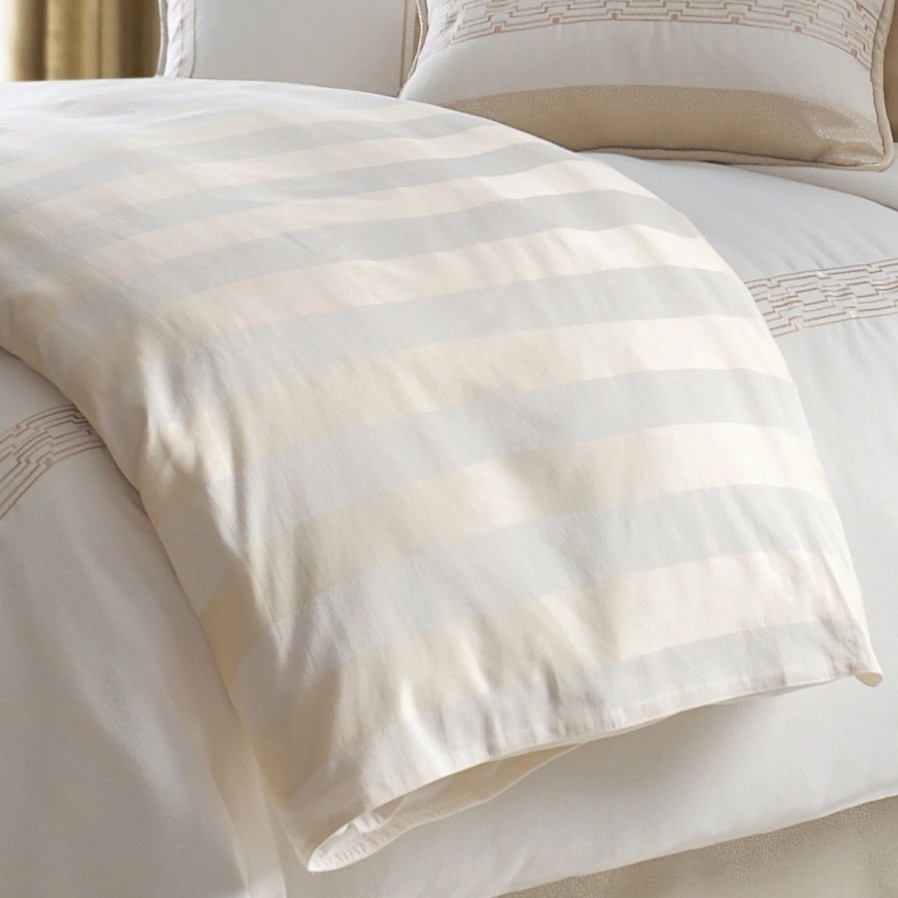 Bedding * | Best Reviews Of Hiend Accents Hollywood Cabana Stripe Duvet, Super Queen