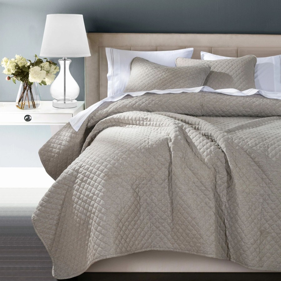 Bedding * | Best Sale Hiend Accents Anna Diamond Quilted Coverlet Set, 3Pc