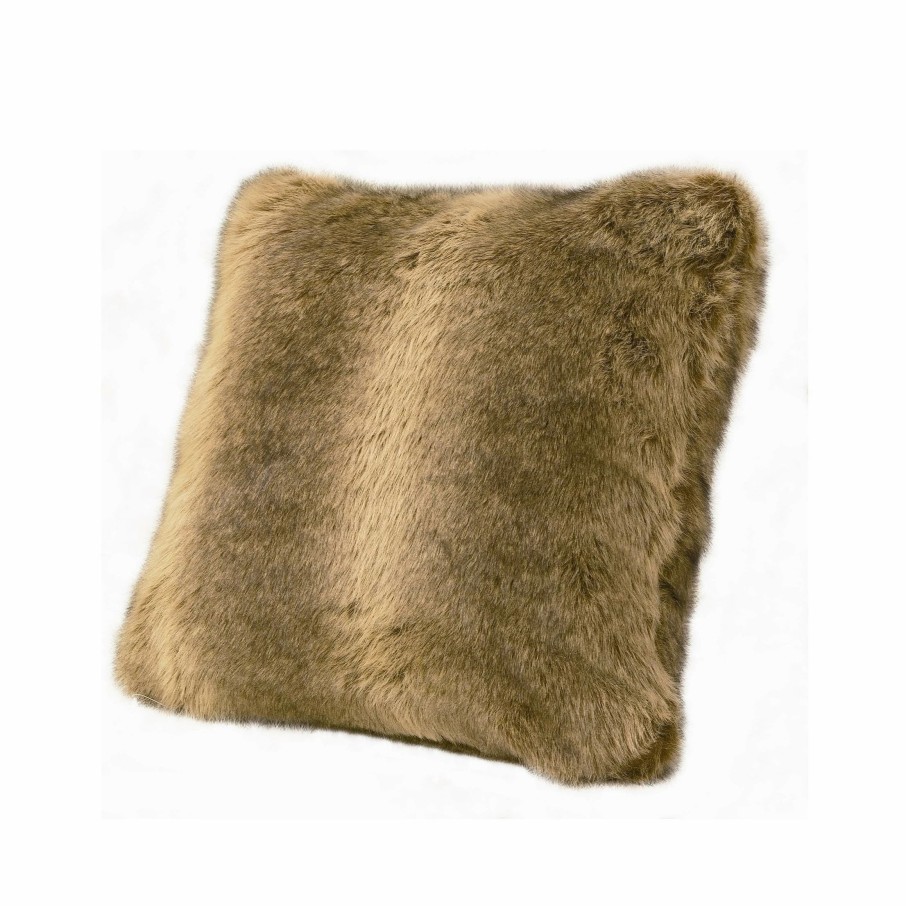 Home Goods * | Brand New Hiend Accents Faux Wolf Fur Throw Pillow, 18 X18