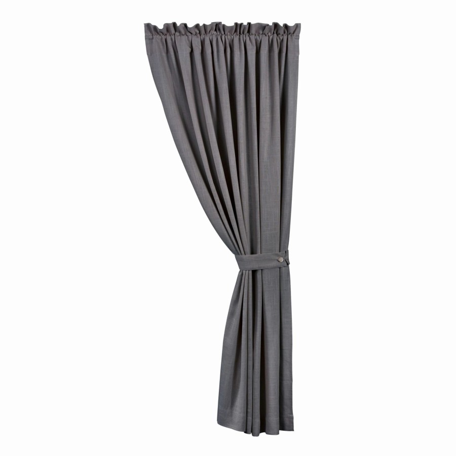 Home Goods * | Brand New Hiend Accents Luna Washed Linen Lined Curtain, 48 X108 , 1Pc 48 X108