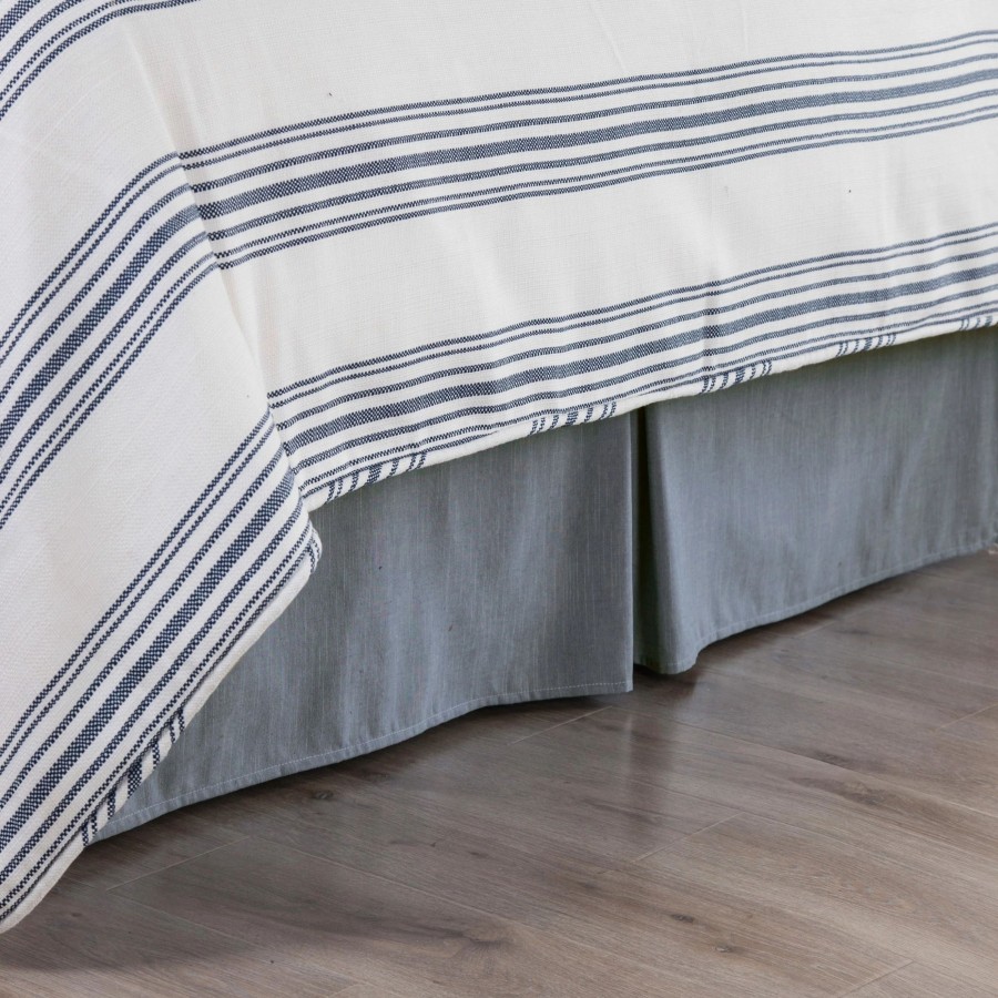 Bedding * | Budget Hiend Accents Chambray Bedskirt, Full