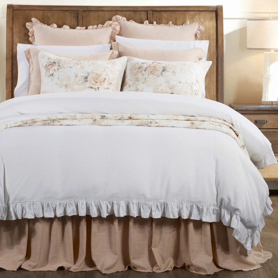 Bedding * | Hot Sale Hiend Accents Lily Washed Linen Duvet Cover Set, 3Pc