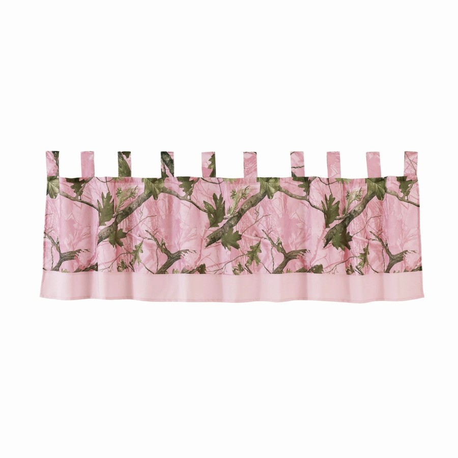 Home Goods * | Best Sale Hiend Accents Pink Oak Camo Valance, 84 X18