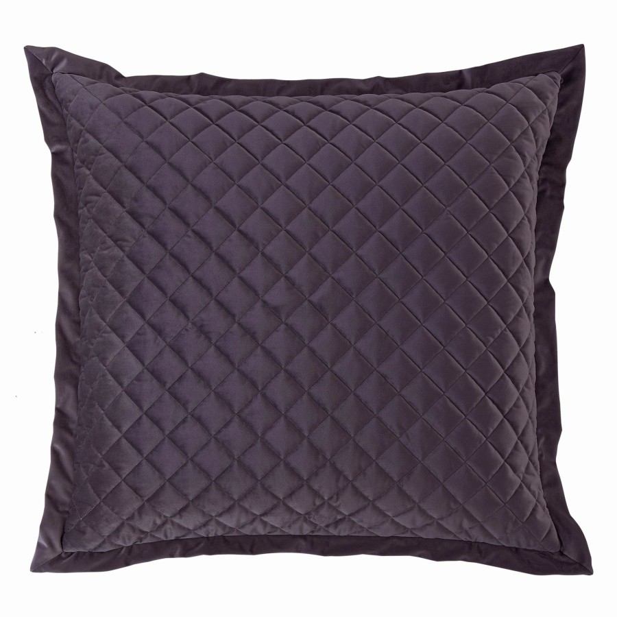 Bedding * | Discount Hiend Accents Velvet Diamond Quilted Euro Sham, 27 X27