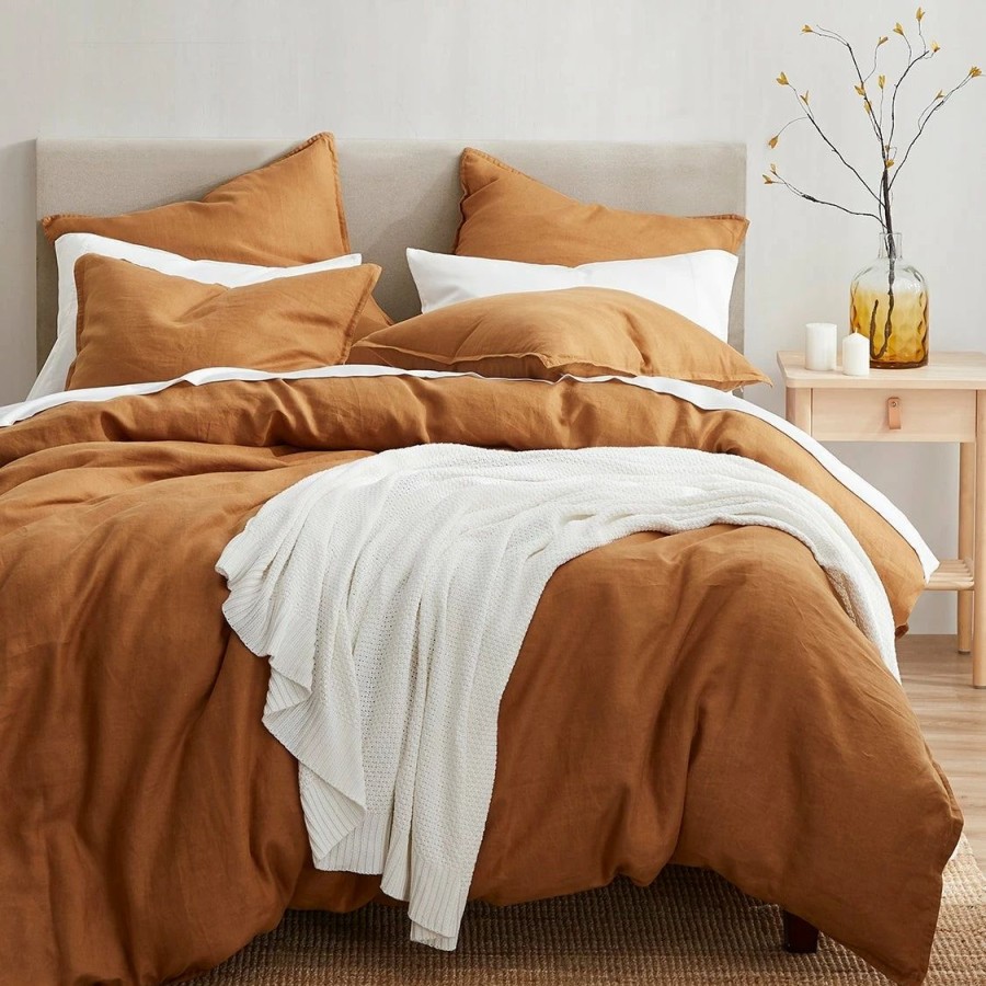 Bedding * | Promo Hiend Accents French Flax Linen Euro Sham, 27 X27