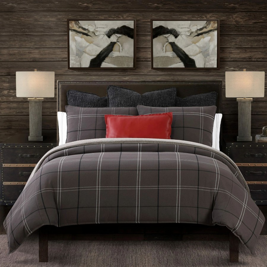 Bedding * | Flash Sale Hiend Accents 3 Pc Heath Comforter Set, Full