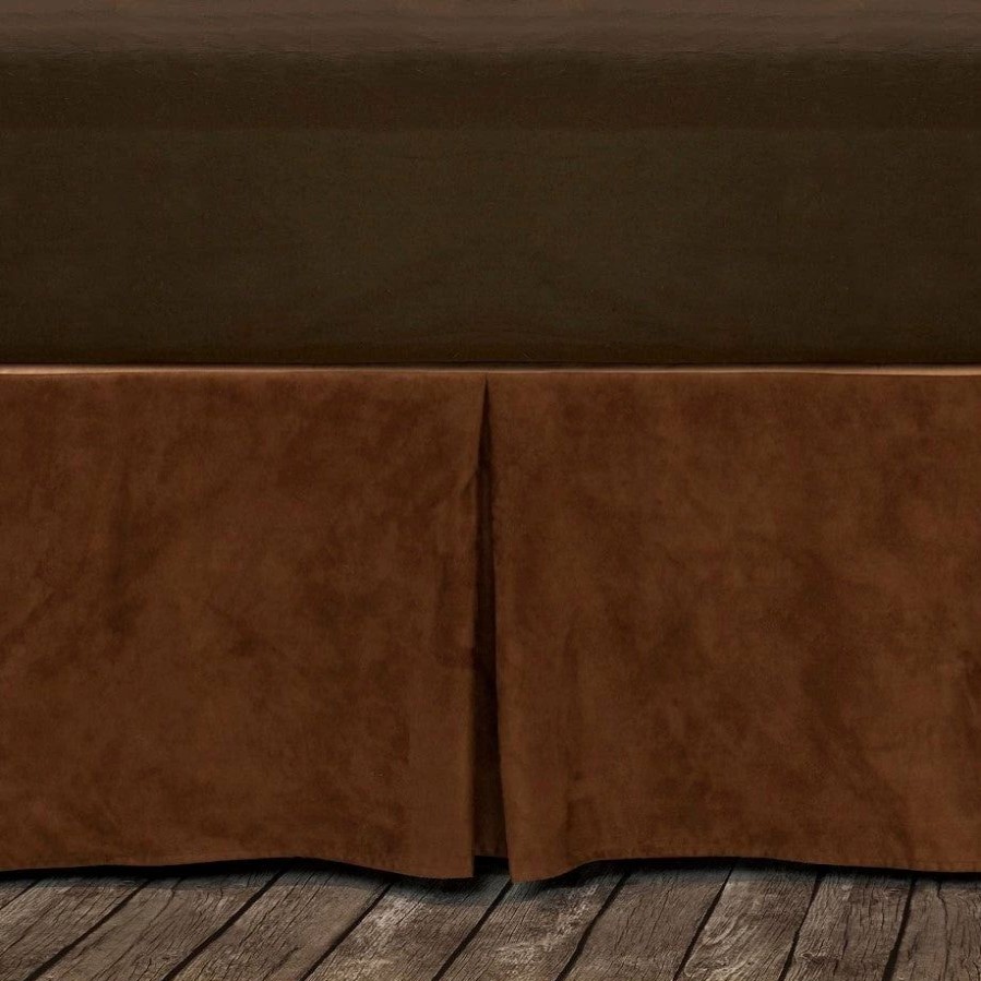 Bedding * | Best Sale Hiend Accents Copper Microfiber Suede Bedskirt