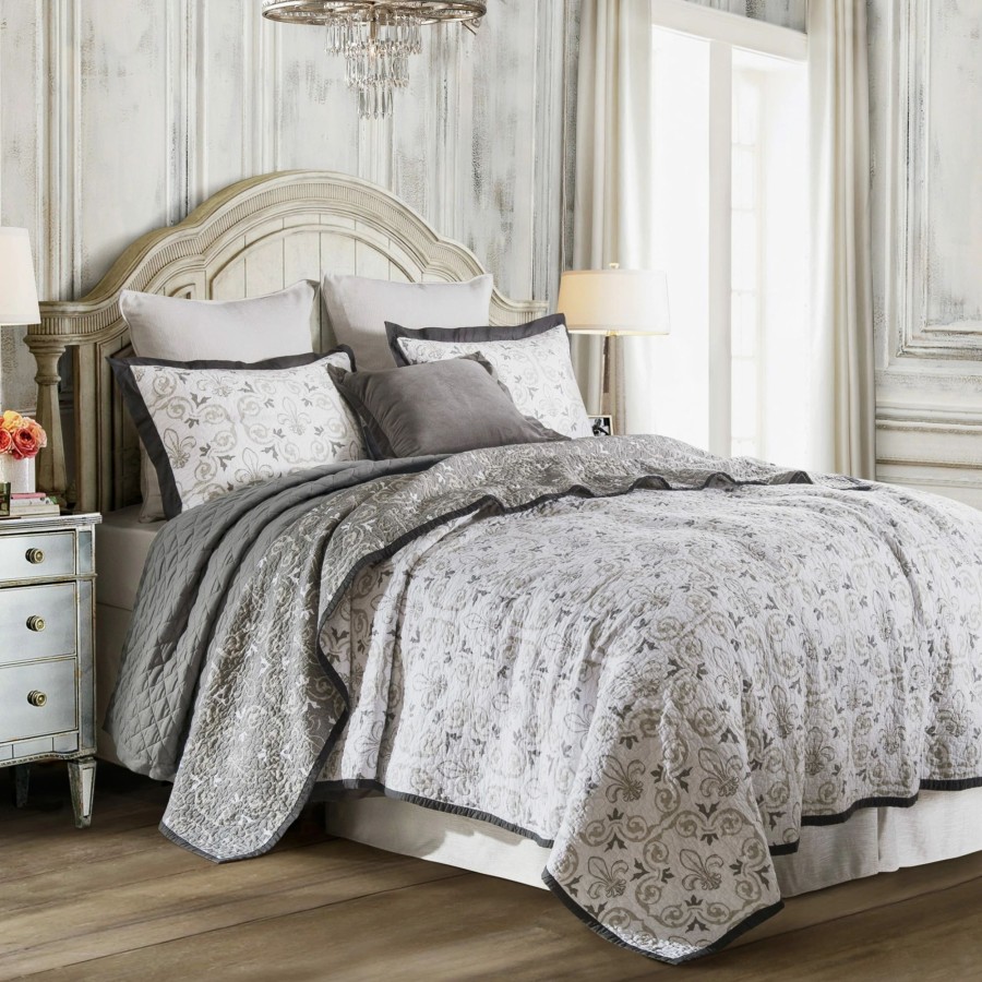 Bedding * | Coupon Hiend Accents Fleur De Lis Quilt Set