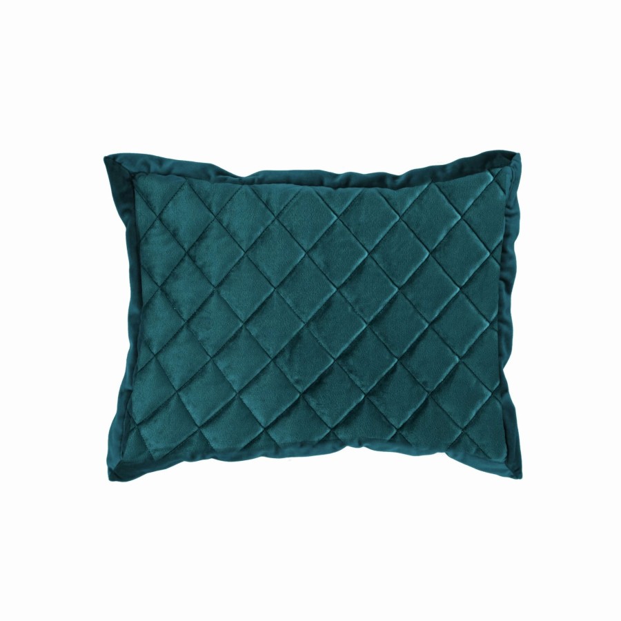 Home Goods * | Outlet Hiend Accents Velvet Diamond Quilted Boudoir Pillow, 12 X16