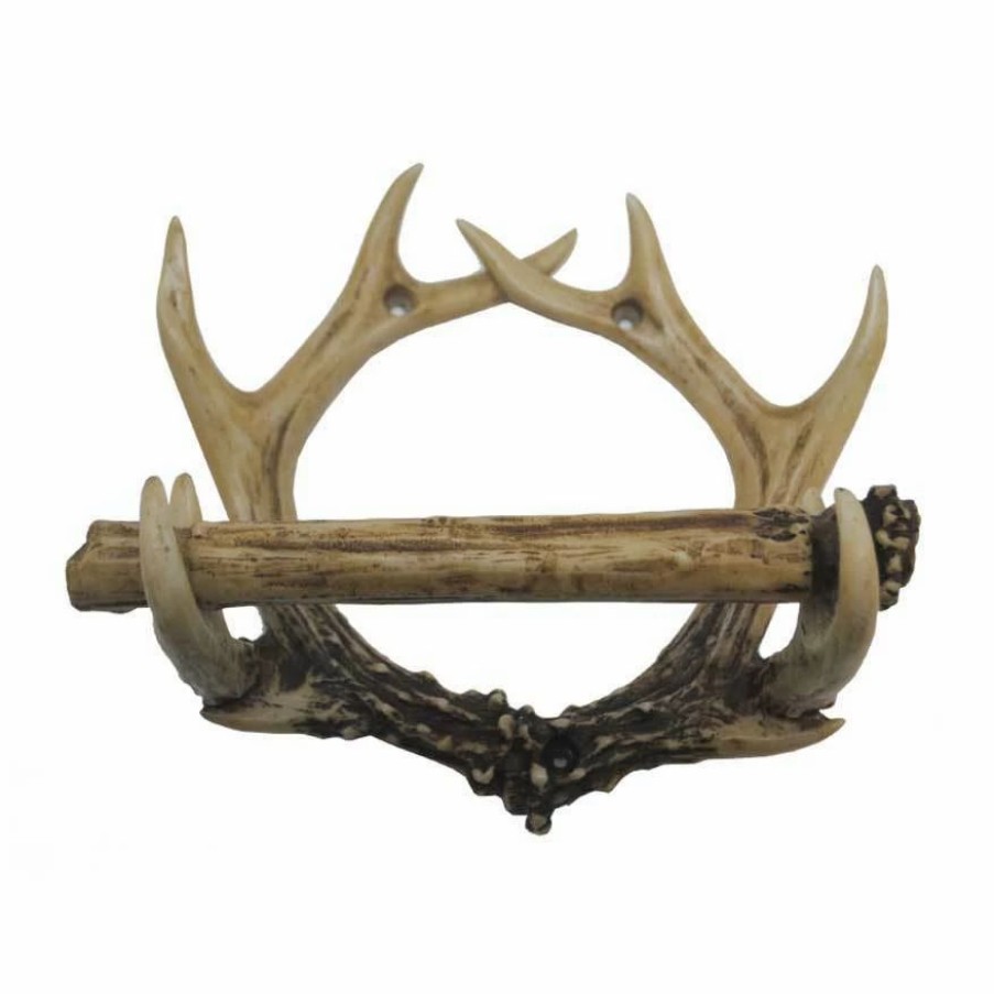 Bedding * | Best Reviews Of Hiend Accents Antler Toilet Paper Holder