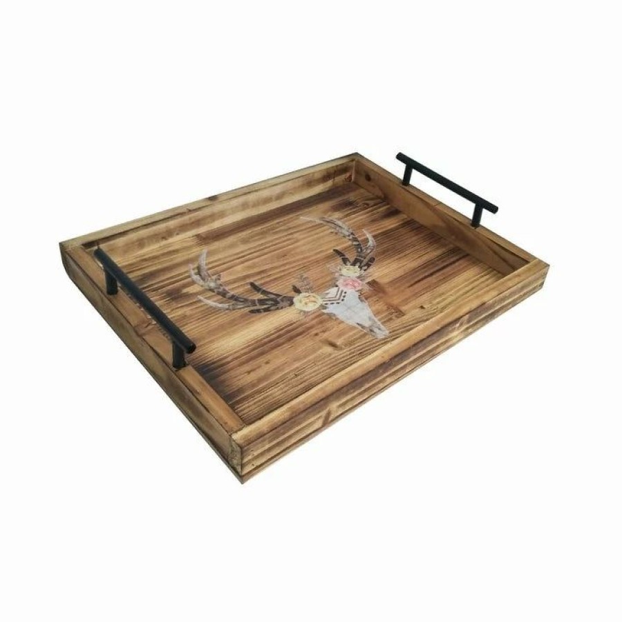 Home Goods * | Deals Hiend Accents Desert Skull Tray