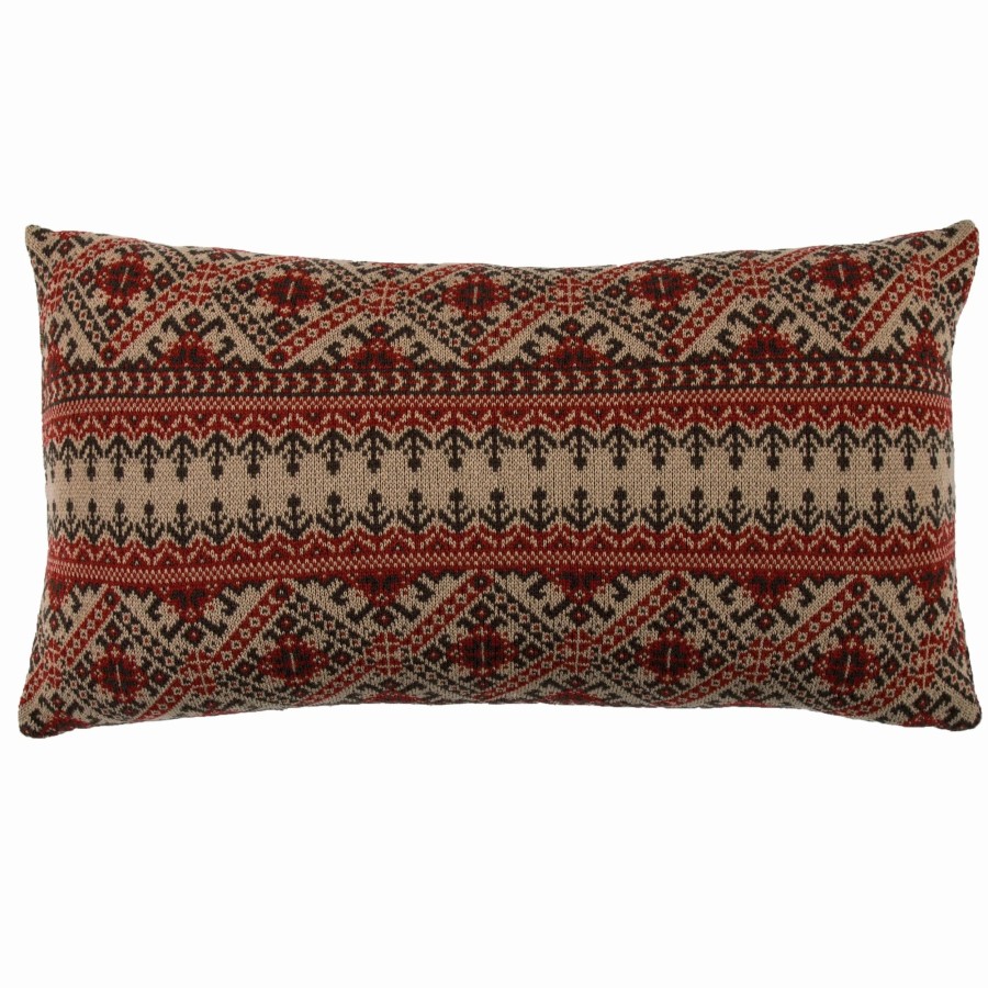 Bedding * | Wholesale Hiend Accents Lodge Fair Isle Knit Body Pillow, 21 35