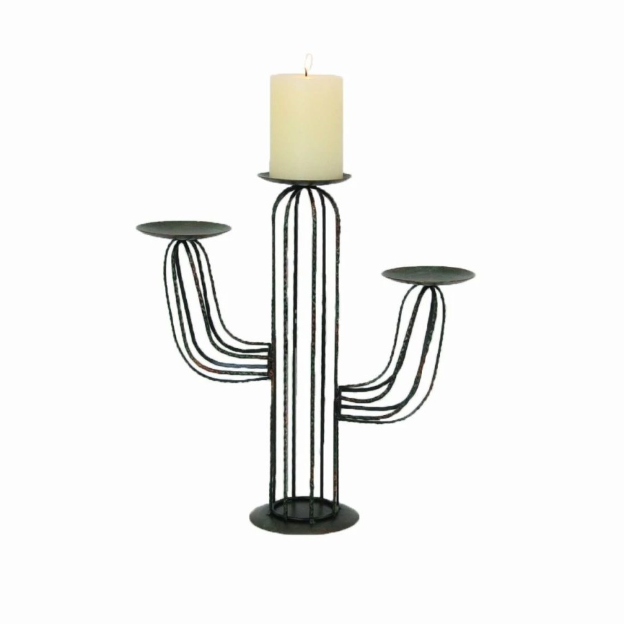 Home Goods * | Brand New Hiend Accents Cactus 3-Candle Holder