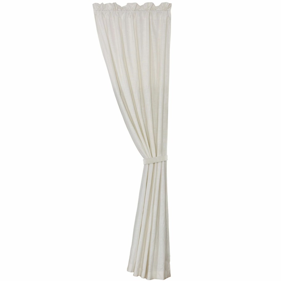 Home Goods * | Discount Hiend Accents New Port White Linen Curtain, 48X108