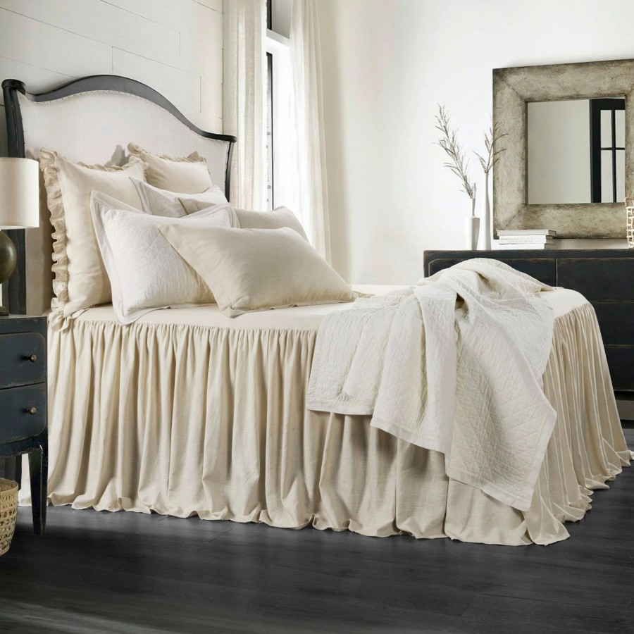 Bedding * | Coupon Hiend Accents Luna Washed Linen Bedspread Set, 3Pc