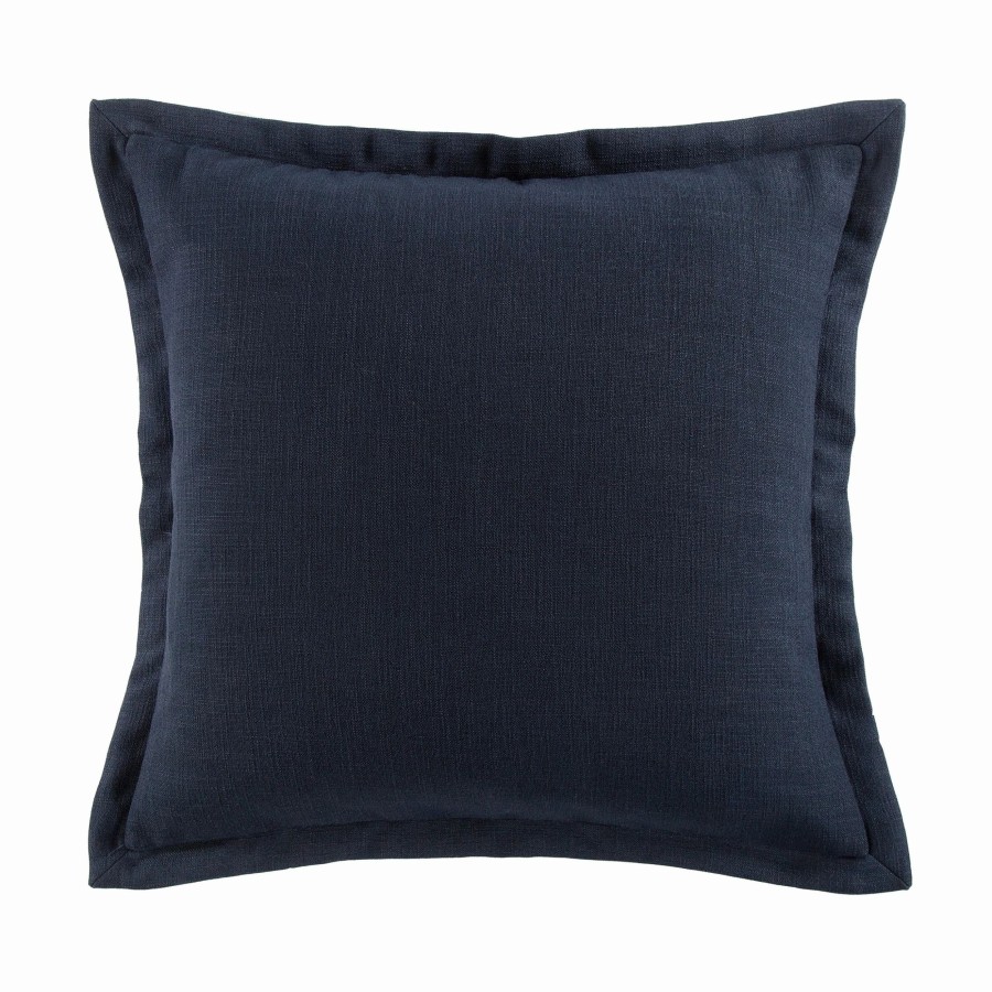 Bedding * | Brand New Hiend Accents Camden Nubby Navy Euro Sham