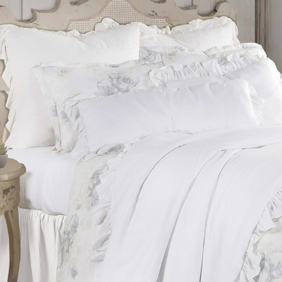 Bedding * | Buy Hiend Accents 3 Pc Roseline Linen Duvet Set, King