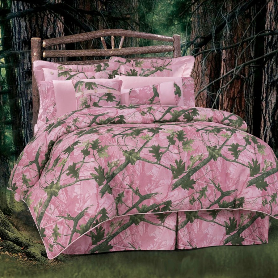 Bedding * | Best Pirce Hiend Accents Oak Pink Camo Comforter Set