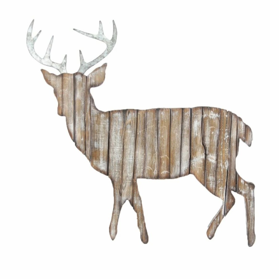 Home Goods * | Buy Hiend Accents Deer Cut Out Wall Hanging