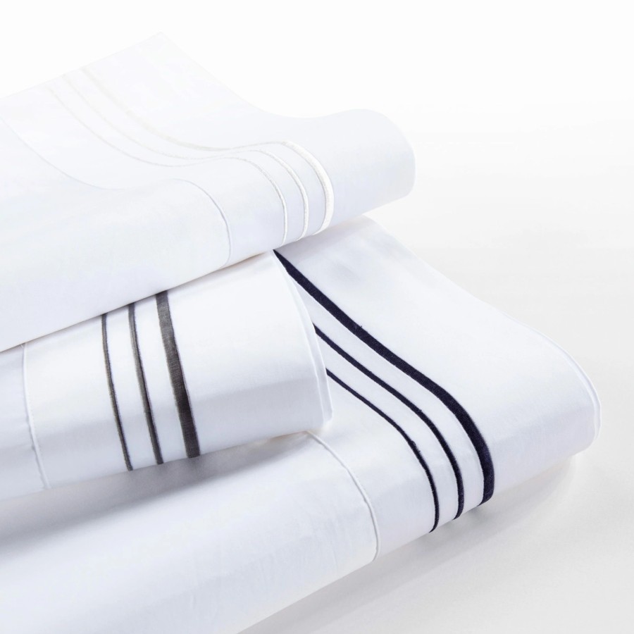 Bedding * | Wholesale Hiend Accents Embroidered Border 350Tc Modern Urban 4 Piece Sheet Set