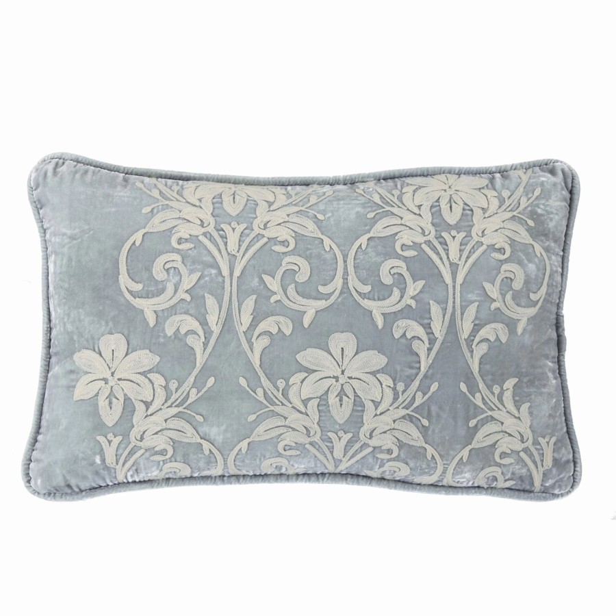 Bedding * | Wholesale Hiend Accents Embroidery Velvet Pillow, 16 26