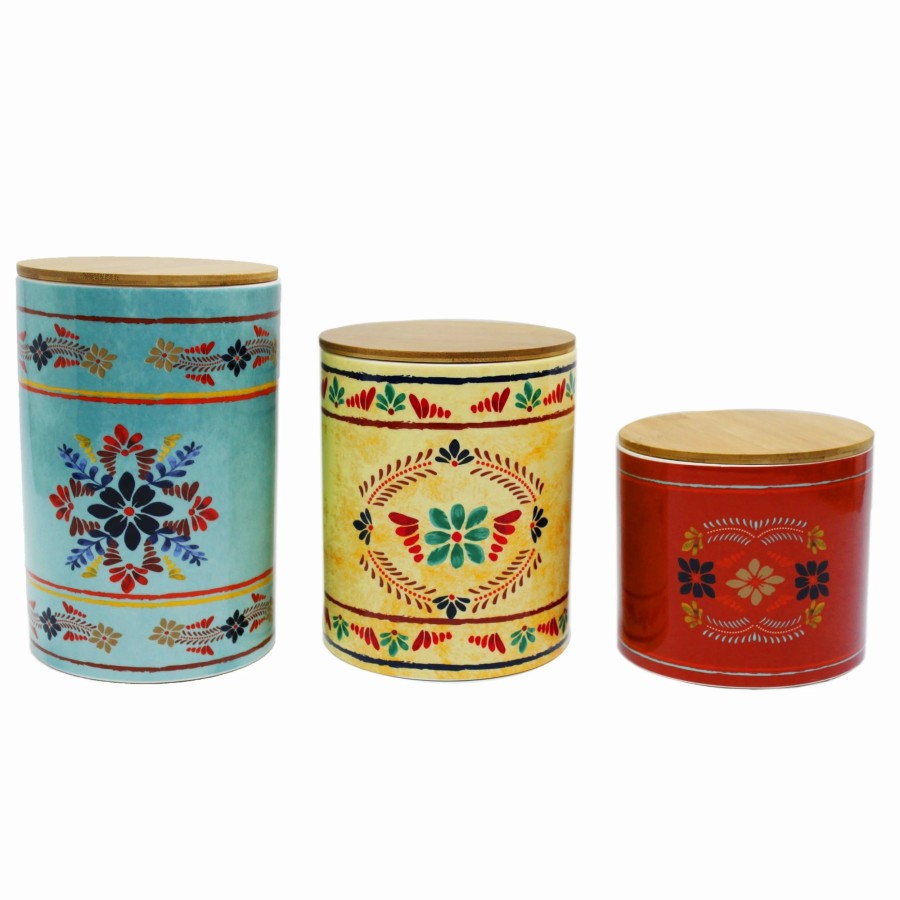 Home Goods * | Coupon Hiend Accents 3 Pc Bonita Canister Set