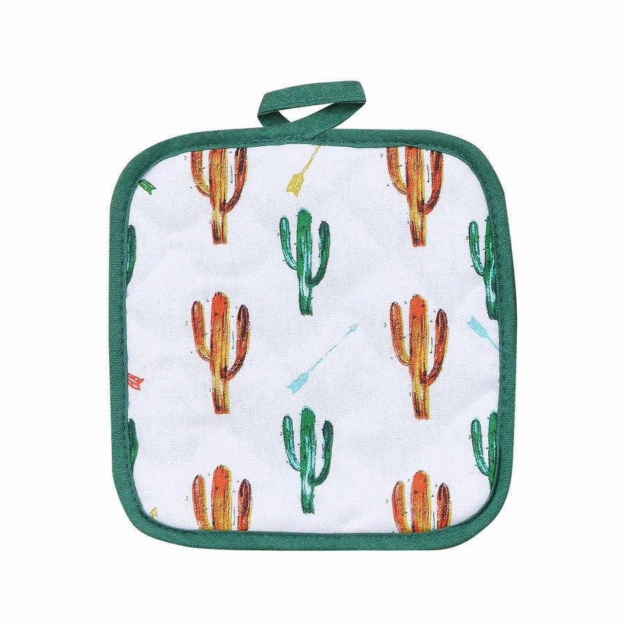 Home Goods * | Discount Hiend Accents 1 Pc Colorful Cactus Printed Pot Holder