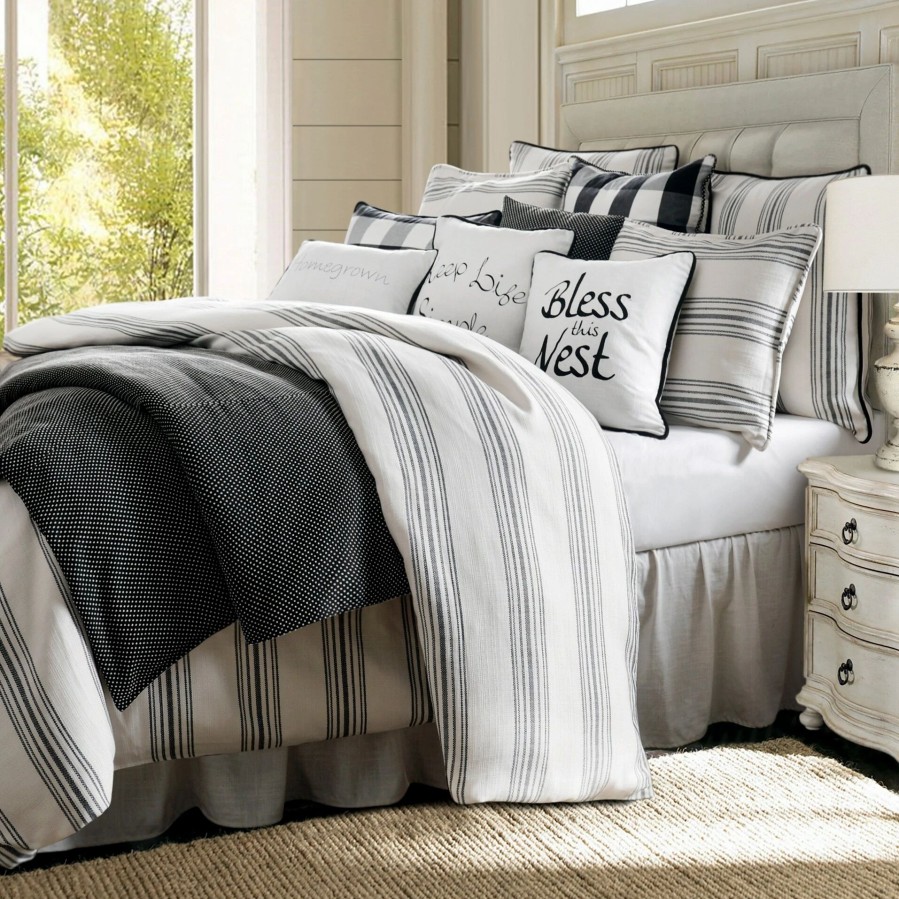 Bedding * | Wholesale Hiend Accents Gathered White Linen Bed Skirt, 1Pc