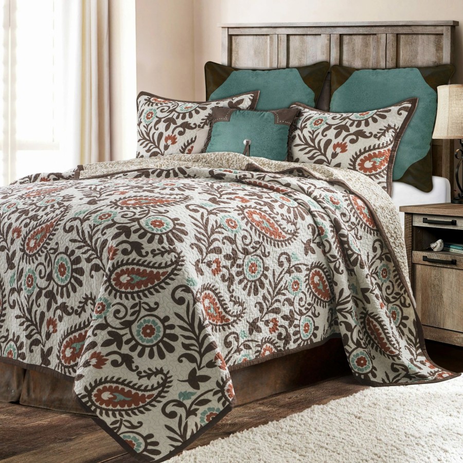 Bedding * | Deals Hiend Accents Rebecca Quilt Set