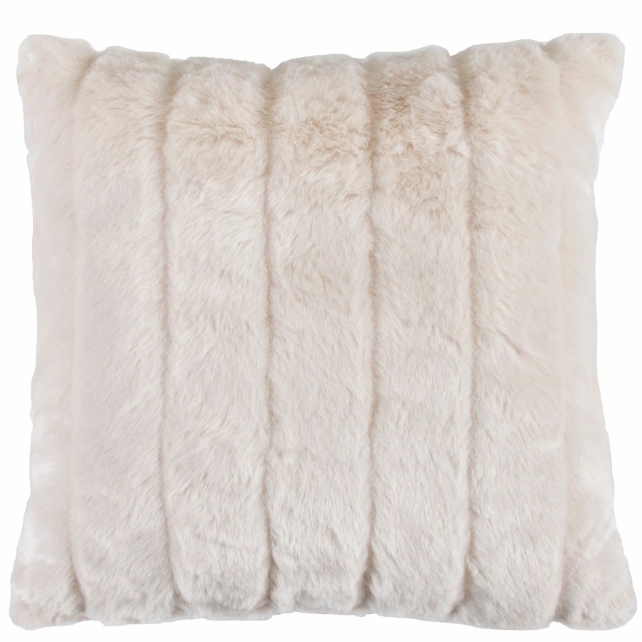 Home Goods * | Brand New Hiend Accents Oversized Faux White Mink Pillow, 22 22 White