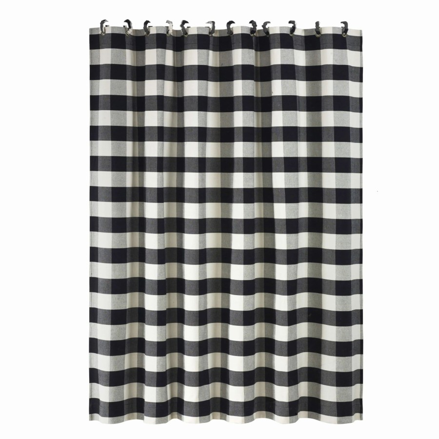 Bedding * | Hot Sale Hiend Accents Camille Buffalo Check Shower Curtain, 72 X72