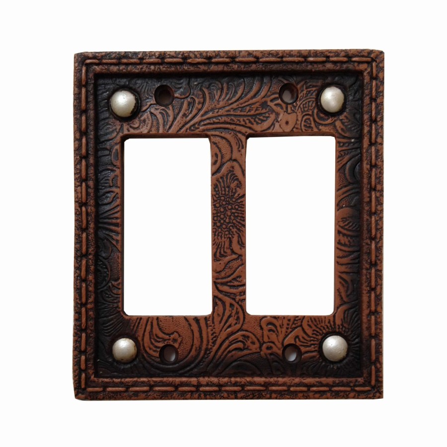 Lighting & Ceiling Fans * | Cheapest Hiend Accents Tooled Resin Switchplate W/Stud