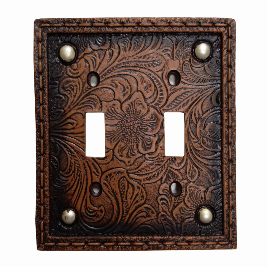 Lighting & Ceiling Fans * | Cheapest Hiend Accents Tooled Resin Switchplate W/Stud