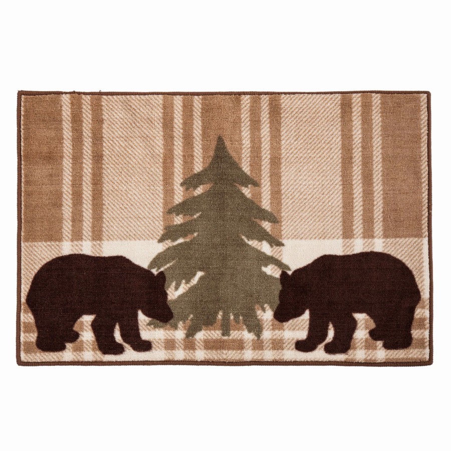 Bedding * | Top 10 Hiend Accents Bear Plaid Rug, 24 36