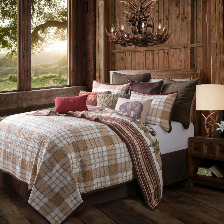 Bedding * | Deals Hiend Accents Bear Trail Quilt Set