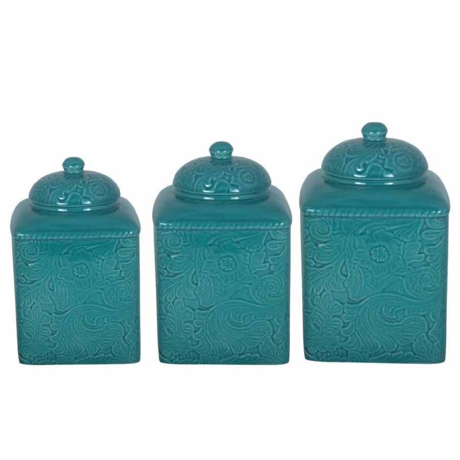 Home Goods * | Brand New Hiend Accents Savannah Ceramic Canister Set, 3Pc