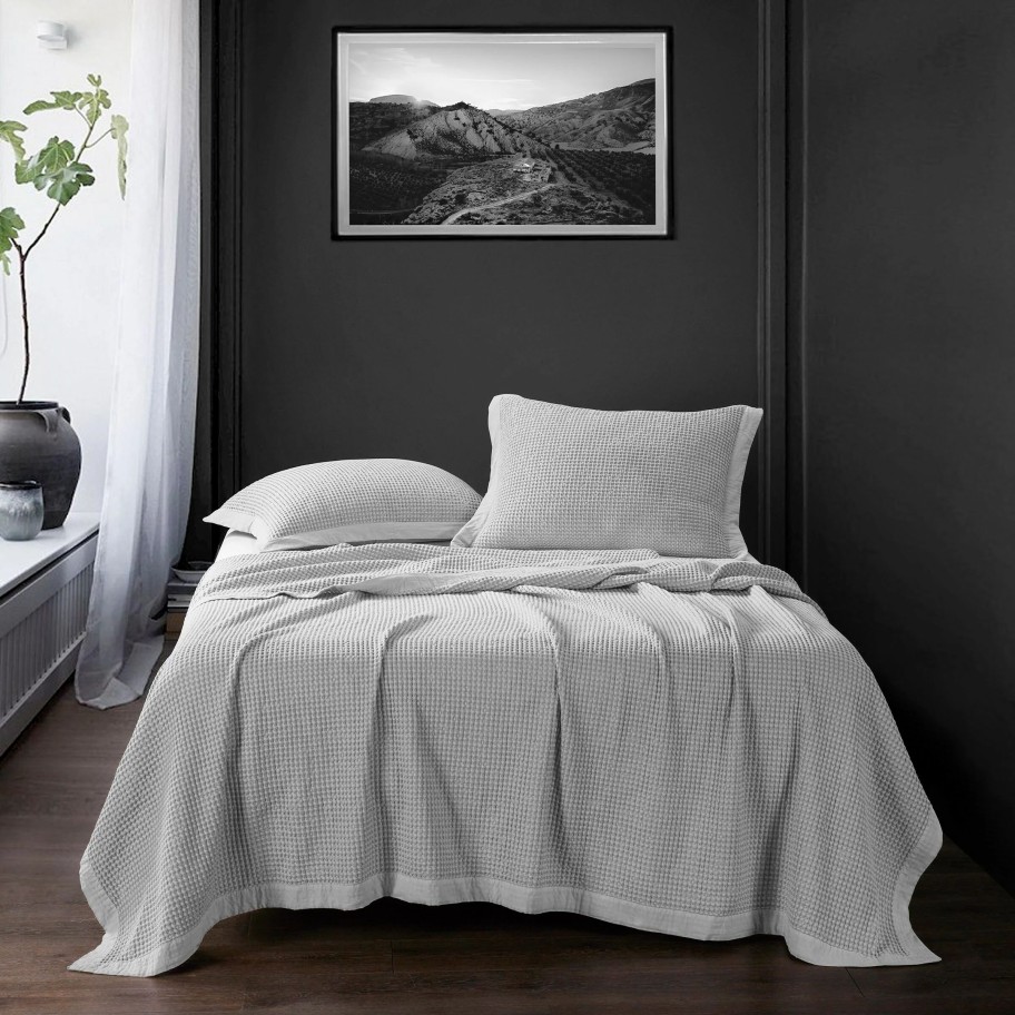 Bedding * | Discount Hiend Accents Waffle Weave Euro Sham, 27 X27