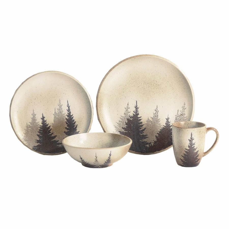 Home Goods * | Cheapest Hiend Accents Clearwater Pines 16-Piece Dinnerware Set