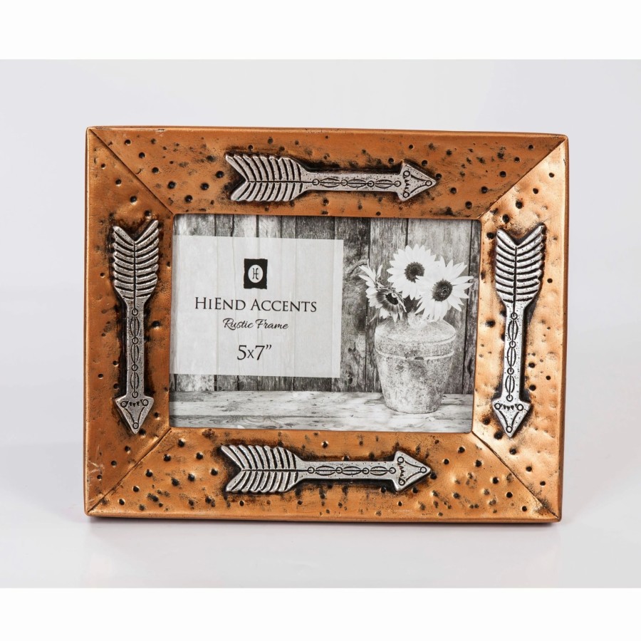 Home Goods * | Deals Hiend Accents Gold Picture Frame With Arrows, 5 7