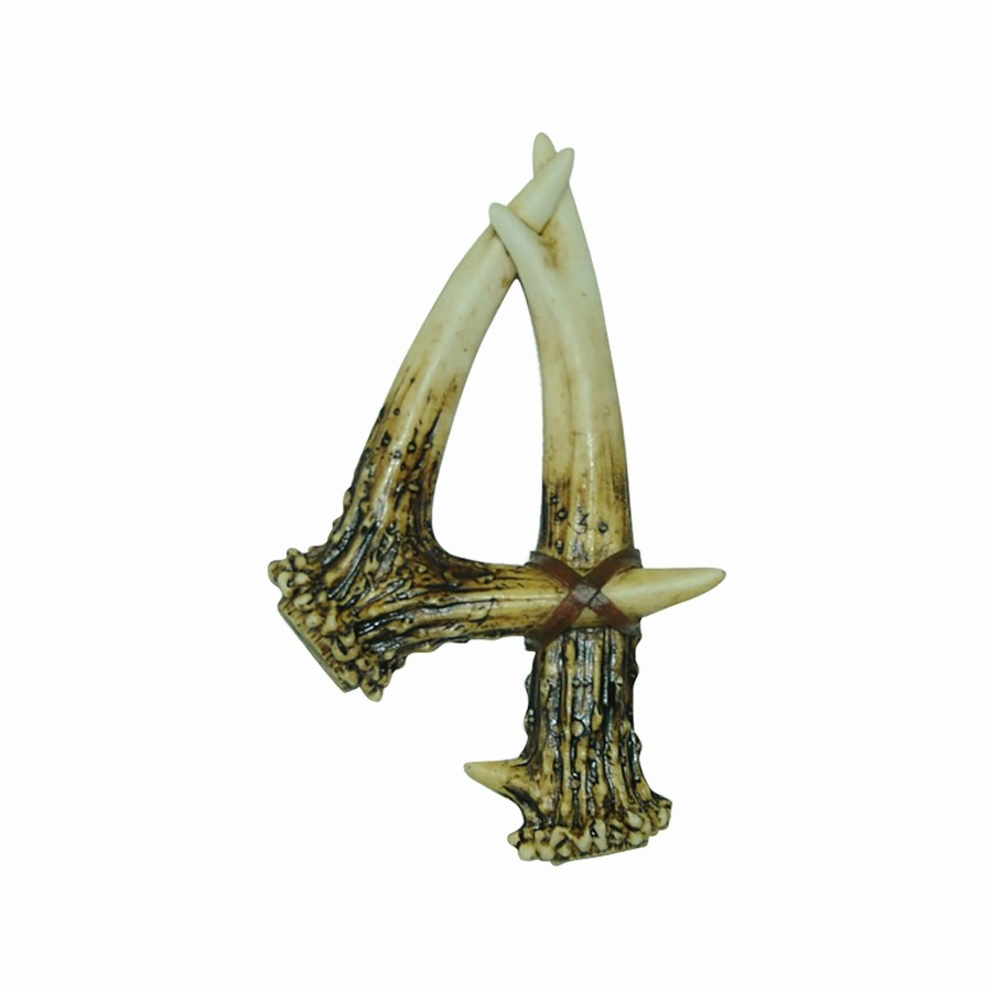 Home Goods * | Buy Hiend Accents Antler Address Number, 4