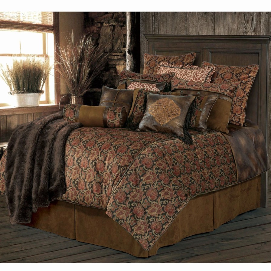 Bedding * | Best Reviews Of Hiend Accents Austin Comforter Set Brown