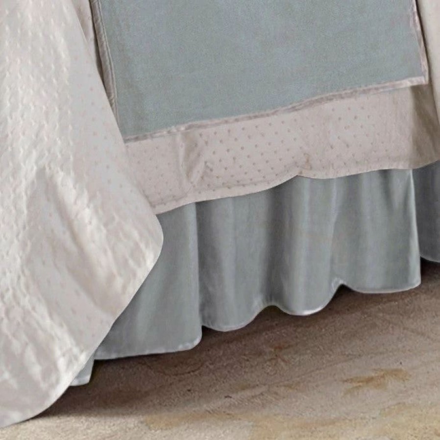 Bedding * | Deals Hiend Accents Gatherer Velvet Bed Skirt, Full