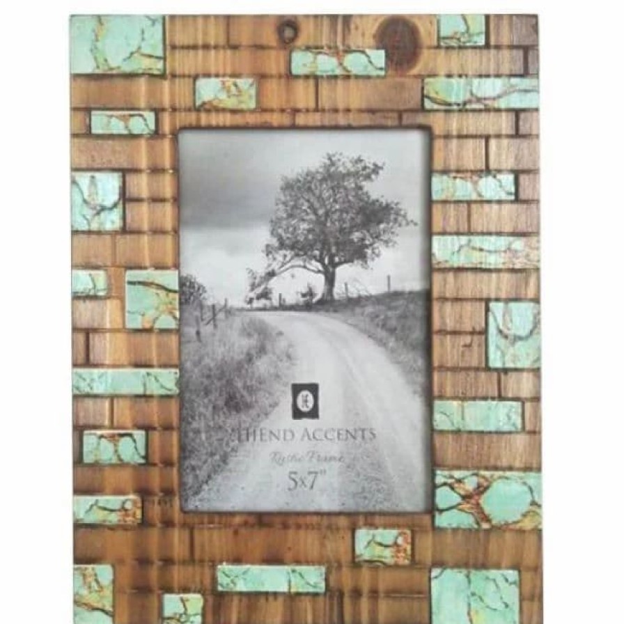 Home Goods * | Promo Hiend Accents Turquoise Inlay Frame, 5 7