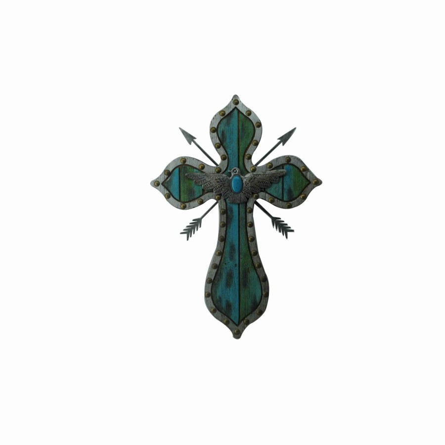 Home Goods * | Flash Sale Hiend Accents Thunderbird Arrow Turquoise Cross , 22 16